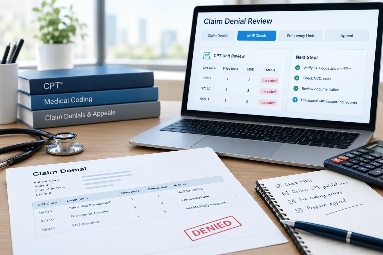 CPT Unit and Frequency Limit Denials: How to Check MUEs, Fix Errors, and Appeal