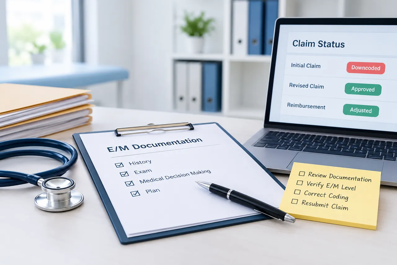 Office Visit Claims Downcoded? How to Review E/M Documentation and Fix Billing Issues